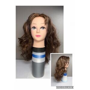 Envy Wigs Long Wavy Highlights Brown Brunette Bangs Wig
